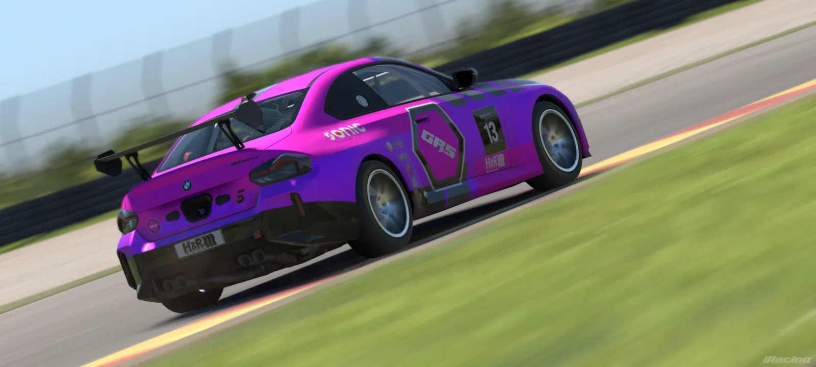 Team GRS BMW M2 racing in the new purple livery